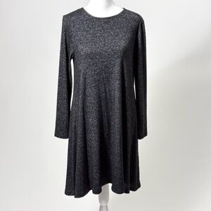 EUC Old Navy Dark Charcoal Knit Long Sleeve Dress – Size Small – Retail $50 🖤✨